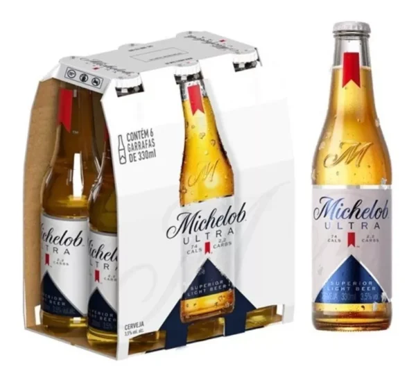 Cerveja Michelob Ultra Long Neck 330ml Com 6 Unidades - Image 3